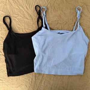 Old Navy Black and Blue cropped cami Set